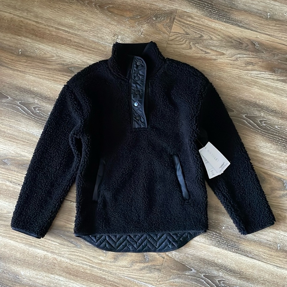 Athleta Cozy Sherpa Snap Sweatshirt 466888 Soft Fleece NWT